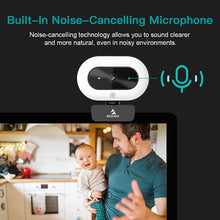 Load image into Gallery viewer, NexiGo StreamCam N930E with Software, 1080P Webcam with Ring Light and Privacy Cover, Auto-Focus, Plug and Play, Web Camera for Online Learning, Zoom Meeting Skype Teams, PC Mac Laptop Desktop