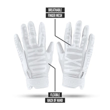 Load image into Gallery viewer, Nxtrnd G1 Men's Football Gloves, Adult Sticky Receiver Gloves (White, X-Large)