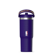 Load image into Gallery viewer, Hydrapeak x NBA Officially Licensed Los Angeles Lakers 32 oz Nomad Tumbler with Handle and Straw Lid, Leakproof Stainless Steel Water Bottle