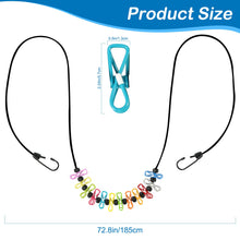 Load image into Gallery viewer, Retractable Portable Clothesline for Travel,Clothing line with 12 Clothes Clips, for Indoor Laundry Drying line,Outdoor Camping Accessories