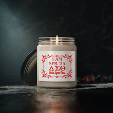 Load image into Gallery viewer, Scented Soy Candle, 9oz with White Label and Red I AM SPR. '24 DST Theme