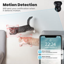 Load image into Gallery viewer, litokam 2K Indoor Security Camera, 360° Cameras for Home Security Indoor with Motion Detection, Pet Camera with Phone App, Baby Monitor-Night Vision