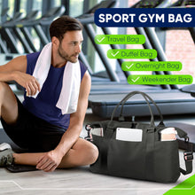 Load image into Gallery viewer, Travel Duffle Bag, Weekender Travel Bag Men Small Gym Bag for Women, Hospital Bag for Labor and Delivery, Overnight Bag Luggage Bag with Trolley Sleeve, Airplane Travel Essentials for Flying(Black)