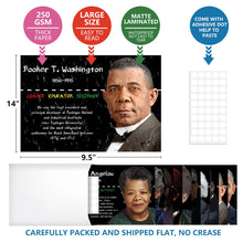 Load image into Gallery viewer, Arosche Black History Month Decorations Posters 10pc Famous African American Posters Celebration Motivational Learning Charts for Home, School, Classroom, Bulletin Board, Wall, Hallway Decor