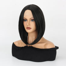 Load image into Gallery viewer, VOKEYLA Short Bob Wig Synthetic Lace Frontal Wigs For Women Black Straight Hair Glueless Yaki Straight Heat Resistant Natural Wig
