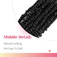 Load image into Gallery viewer, BOHOBABE Passion Twist Crochet Hair 10 Inch Short Pre looped Passion Twist Hair Extensions Pre twisted Crochet Synthetic Braiding Hair 8 Packs Natural Black Braids for Women (1B)