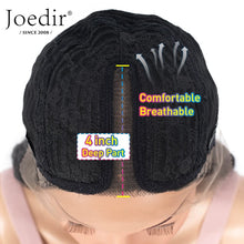 Load image into Gallery viewer, Joedir Lace Front Wigs 24'' Long Wavy Synthetic Wig 4.5" Deep Part HD Transparent Lace With Baby Hair For Women 130% Density Wigs(Black Color)