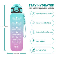 Load image into Gallery viewer, Enerbone 32 oz Drinking Water Bottle with Times to Drink and Straw, Motivational with Carrying Strap, Leakproof BPA & Toxic Free, Ensure You Drink Enough Water for Fitness Gym Outdoor