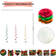 Load image into Gallery viewer, Juneteenth Decorations, NO-DIY Juneteenth Party Supplies Includes Banner and Hanging Swirls, Freedom Day Juneteenth Banner Decorations for Juneteenth Party
