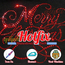 Load image into Gallery viewer, qiipii 1600pcs SS16 Crystal Red Hotfix Rhinestones 4mm Flatback Hot Fix K9 Glass Round Siam Red Crystals Rhinestones Stones Gems Diamonds for Crafts Crafting Fabric Clothes Shoes Bag DIY Decoration