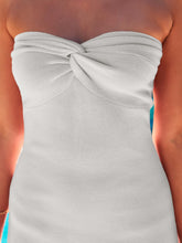 Load image into Gallery viewer, LILLUSORY White Dress Womens 2024 Bridal Baby Shower Guest Bride Summer Sexy Bodycon Midi Formal Corset Maxi Dress with Slit White