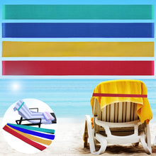 Load image into Gallery viewer, Beach Towel Bands (4 Pack), Beach Chair, Pool Chairs & Cruise Ship Essentials, The Better Towel Chair Clips Towel Holder Beach Towel Clips(4 Mix)