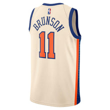 Load image into Gallery viewer, Jalen Brunson New York Knicks NBA Kids Youth 8-20 Ivory Cream City Edition Swingman Jersey (US, Numeric, 10, 12, Regular, Cream)