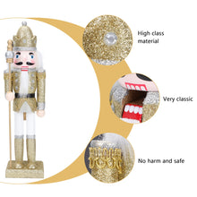 Load image into Gallery viewer, Wooden Nutcracker Soldier Figure Decor Mixed Nuts Nutcracker Soldiers Figurine Christmas Desktop Decoration Glitter Soldier Puppet for Xmas Tree Window Table Porch Decoration