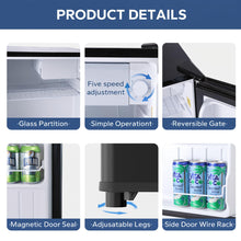Load image into Gallery viewer, BANGSON Small Refrigerator, 1.6 Cu.Ft Mini Fridge With Freezer, Mini Fridge With Office, Energy Saving, Low Noise, Refrigerator For Office, Apartment, Dorm, Bedroom