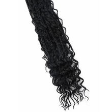 Load image into Gallery viewer, LMZIM 24 Inch 8 Packs Boho Box Braids Crochet Hair Bohemian Crochet Box Braids with Curly Ends Goddess Box Braids Synthetic Crochet Hair for Black Women (24inch, 1b)