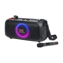 Load image into Gallery viewer, JBL PartyBox On-The-Go Essential - Portable party speaker with built-in lights and wireless mic, Amazing Pro Sound, IPX4 splashproof protection, 6 hours of playtime, Convenient shoulder strap