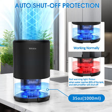 Load image into Gallery viewer, Dehumidifiers for Home, Upgraded 35oz Dehumidifier Up to 285 sq.ft with Auto-off, Sleep Mode, 7 Colorful Night Light, Quiet Portable Small Dehumidifiers for Bathroom, Bedroom, Basement, RV, Closet
