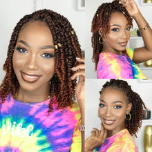 Load image into Gallery viewer, Passion Twist Hair 10 Inch 8 Packs, Pre Twisted Passion Twist Crochet Hair For Black Women, Pre Looped Passion Twist Curly Crochet Hair, Short Crochet Passion Twist Hair Extensions (10 Inch, T350#)