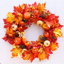 Load image into Gallery viewer, DomeStar 50 PCS Thanksgiving Artificial Pumpkins and Gourds Set Fall Decorations for Home, 8 PCS Fake Pumpkins, 12 PCS Pinecones and Acorns, 30 PCS Fake Maple Leaves Fall Wedding Tables Centerpieces