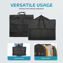 Load image into Gallery viewer, Lazebox 43" Travel Garment Bag with Accessories Zipper Pocket, Heavy Duty Suit Bag for Suits, Tuxedos, Dresses, Coats, Black, 1 pack