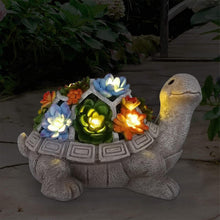 Load image into Gallery viewer, Nacome Solar Garden Outdoor Statues Turtle with Succulent and 7 LED Lights - Lawn Decor Tortoise Statue for Patio, Balcony, Yard Ornament - Unique Housewarming Gifts