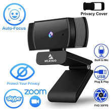 Load image into Gallery viewer, NexiGo N930AF Webcam with Microphone for Desktop, Autofocus, Webcam for Laptop, Computer Camera, 1080p HD USB Web Camera, Compatible with Zoom/Skype/Teams/Webex