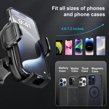 Load image into Gallery viewer, Phone Holders for Your Car with Newest Metal Hook Clip, Air Vent Cell Phone Car Mount 360° Rotation Car Phone Holder Universal Automobile Cradle Fit for iPhone Android and All Smartphones Dark Black