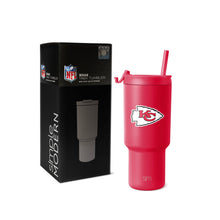 Load image into Gallery viewer, Simple Modern Officially Licensed NFL Kansas City Chiefs 30 oz Tumbler with Flip Lid and Straws | Insulated Cup Stainless Steel | Gifts for Men Women | Trek Collection | Kansas City Chiefs
