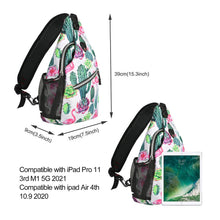 Load image into Gallery viewer, MOSISO Sling Backpack,Travel Hiking Daypack Pattern Rope Crossbody Shoulder Bag, Cactus