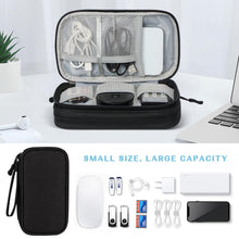 Load image into Gallery viewer, FYY Travel Cable Organizer Pouch Electronic Accessories Carry Case Portable Waterproof Double Layers All-in-One Storage Bag for Cord, Charger, Phone, Earphone Black