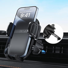 Load image into Gallery viewer, Phone Holders for Your Car with Newest Metal Hook Clip, Air Vent Cell Phone Car Mount 360° Rotation Car Phone Holder Universal Automobile Cradle Fit for iPhone Android and All Smartphones Dark Black