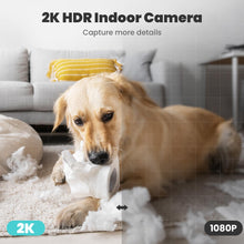 Load image into Gallery viewer, litokam 2K Indoor Security Camera, 360° Cameras for Home Security Indoor with Motion Detection, Pet Camera with Phone App, Baby Monitor-Night Vision