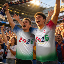 Load image into Gallery viewer, TeeTea Soccer Jersey Size S-L, 2026 North America Soccer Cup Merchandise, Soccer Fan Jersey Breathable, Team USA (US, Alpha, Medium, Tri-Nations Unity 2026 Pride Jersey (Canada Edition))