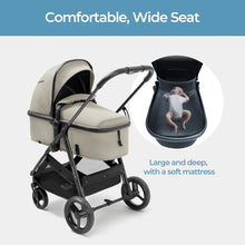 Load image into Gallery viewer, Mompush Wiz 2-in-1 Convertible Baby Stroller with Bassinet Mode - Foldable Infant Stroller to Explore More as a Family - Toddler Stroller with Reversible Stroller Seat