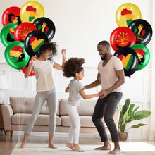Load image into Gallery viewer, 54 Pcs Black History Month Balloons Party Decoration Latex 12 Inch National Party Balloons Bulk Black History Month Balloons for African American Commemoration Classroom Supply Country Festival Favor
