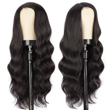 Load image into Gallery viewer, N NAYASA Long Black Wavy Wigs for Women Side Part Black Wig Natural Looking Synthetic Heat Resistant Fiber Wigs Hair for Daily Party Use (2#)