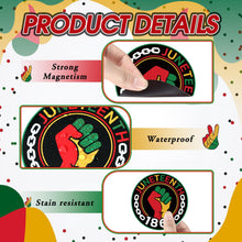 Load image into Gallery viewer, Fabbay 25 Pcs Juneteenth Decoration Magnetic Stickers Yellow Green Red Refrigerator Magnets Decorative Freedom Day Fridge Garage Decal for Holiday Car Metal Door Decor