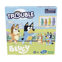Load image into Gallery viewer, Hasbro Gaming Trouble: Bluey Edition Board Game for Kids, 2-4 Players, Race Bluey, Bingo, Bandit, or Chilli to The Finish, Ages 5 and Up (Amazon Exclusive)