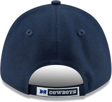 Load image into Gallery viewer, New Era NFL The League 9FORTY Adjustable Hat Cap One Size Fits All (US, Alpha, One Size, Dallas Cowboys White Navy)