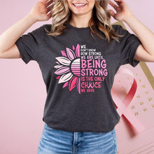 Load image into Gallery viewer, Breast Cancer Shirts Women Breast Cancer Awareness T-Shirts Cancer Survivor Pink Ribbon Short Sleeve Graphic Tee Tops Dark Grey M