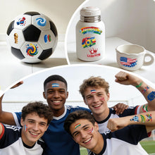 Load image into Gallery viewer, Awinmay 45 Pcs Soccer Tattoos - World Cup Temporary Tattoos for Kids,Adult,Teens,Soccer Party Favors Sports Themed Supplies Fake Tattoo Stickers,World Cup 2026 Merchandise,Kids Goodie Bag Stuffers