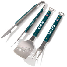 Load image into Gallery viewer, YouTheFan NFL Philadelphia Eagles Spirit Series 3-Piece BBQ Set Stainless Steel, 22" x 9"