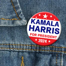 Load image into Gallery viewer, Kamala Harris 2024 for President Pins Button Harris Presidential Election Button Set of 6 Harris 2024 Campaign Button Pins For Men Women Comma La Merchandise 2.3 Inches