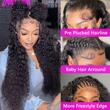 Load image into Gallery viewer, 13x4 Lace Front Wigs Human Hair Pre Plucked 180% Density Brazilian Wet and Wavy Human Hair Wigs for Black Women Glueless Curly Lace Frontal Wigs Human Hair Natural Color (22 Inch)