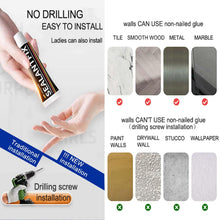 Load image into Gallery viewer, Yariwiz GreyTowel Rack Wall Mounted No Drill and Screw Mounting, Bathroom Bath Shower Length 22.4 inch Double Towel Rod with Shelf Hotel Towel Rack B0501-GREY