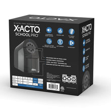 Load image into Gallery viewer, X-ACTO Pencil Sharpener, SchoolPro Electric Pencil Sharpener, Heavy Duty Sharpener for School, Classroom and Teacher Supplies, Perfect for Addition to Homeschooling Supplies, Black, 1 Count