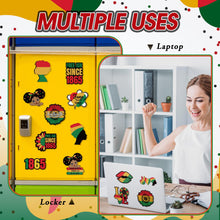 Load image into Gallery viewer, Fabbay 25 Pcs Juneteenth Decoration Magnetic Stickers Yellow Green Red Refrigerator Magnets Decorative Freedom Day Fridge Garage Decal for Holiday Car Metal Door Decor