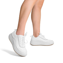Load image into Gallery viewer, DREAM PAIRS Women Chunky Arch Comfortable Casual Platform Fashion Sneakers.,Size 8,WHITE,SDFN2379W