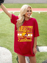 Load image into Gallery viewer, OCURHU Gameday Shirts for Women Football Team Fan Tshirt Funny Football Seaon Short Sleeve Tee Tops Red L